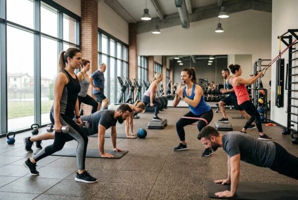 Corso Total Body a Sandrigo: Risultati Veloci e Allenamento Efficace Il corso di Total Body a Sandrigo presso CieloBlu Fitness è progettato per chi desidera risultati rapidi senza rinunciare alla qualità dell’allenamento. In un’unica sessione si lavora su tutto il corpo, migliorando resistenza, forza e tonicità muscolare. La struttura delle lezioni prevede un riscaldamento iniziale, una fase centrale intensa e un defaticamento finale, garantendo sicurezza ed efficacia. Questo metodo consente di bruciare calorie, migliorare la forma fisica e aumentare il metabolismo. Il Total Body è perfetto per chi ha poco tempo ma vuole allenarsi in modo completo. A Sandrigo, CieloBlu Fitness rappresenta un punto di riferimento per chi cerca allenamenti professionali e coinvolgenti. Con istruttori esperti e programmi personalizzati, ogni sessione diventa un passo concreto verso il raggiungimento dei propri obiettivi. Corsi fitness sandrigo