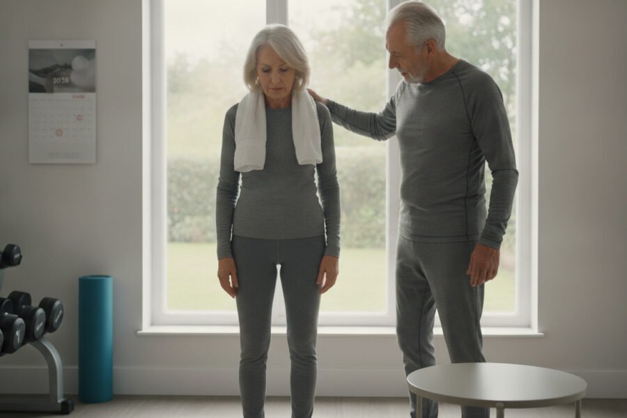 Dimagrire in modo sano - Personal trainer che guida un cliente durante un allenamento di forza per il dimagrimento