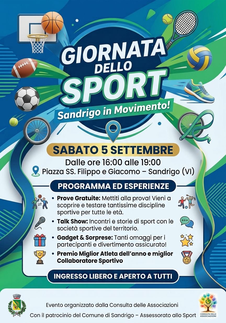 giornata dello sport a Sandrigo Sabato 5 Settembre 2026