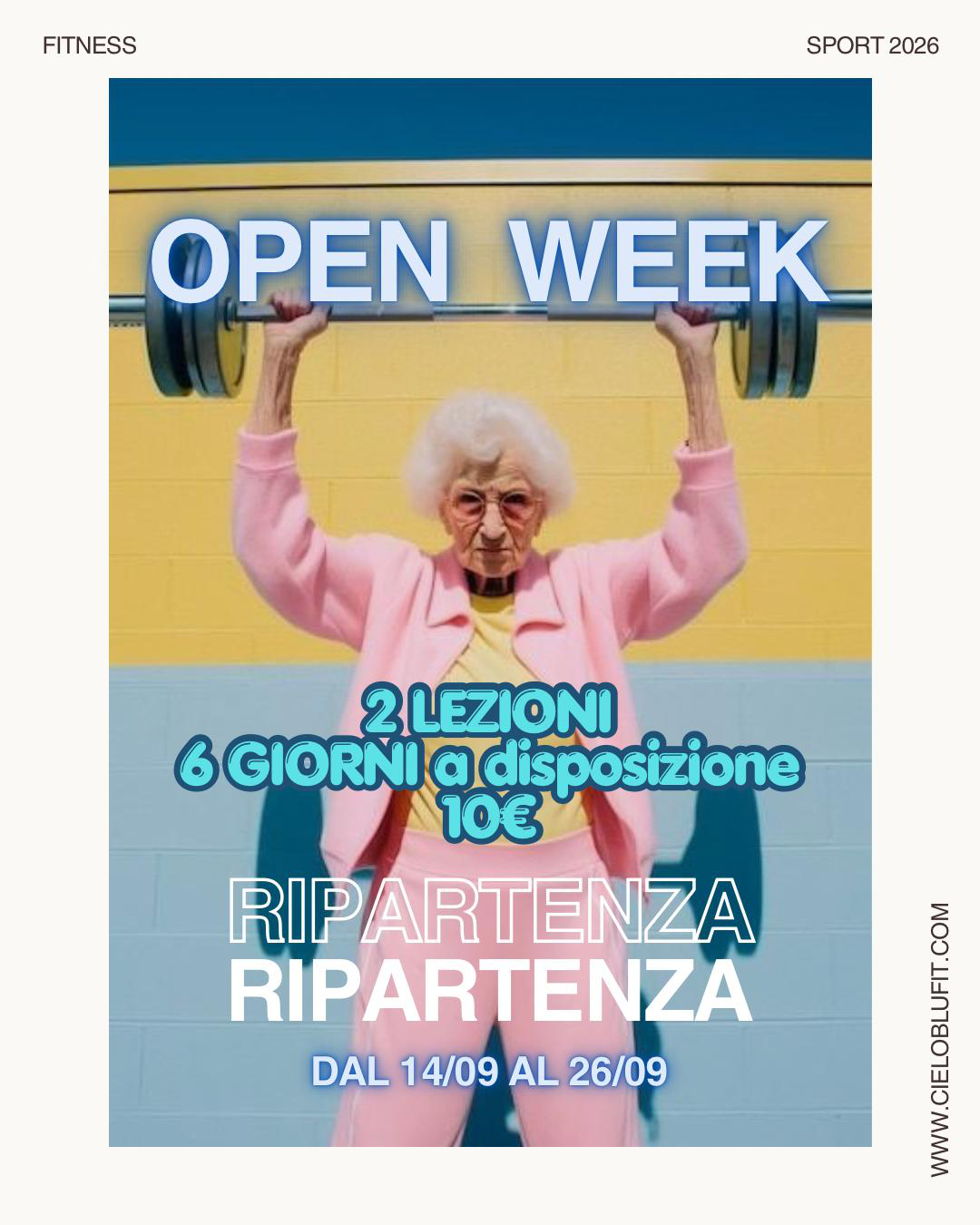 Open WEEK Cielo Blu a Sandrigo, fitness, piscina, sport